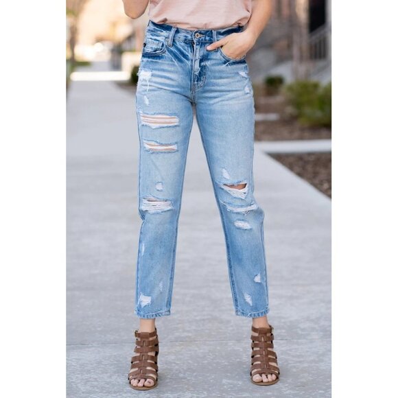 KanCan Denim - Kancan Maxwell High Rise Mom Straight jean sz‎ 29